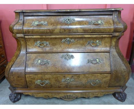A French 19th Century style walnut commode