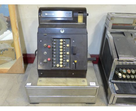 A vintage cash till