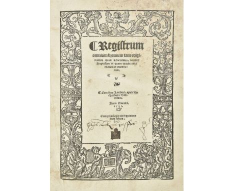 [Law]. Registrum omnium brevium tam originalium quam judicialium, noviter impressum et quam exacte correctum et emendatum, 2 