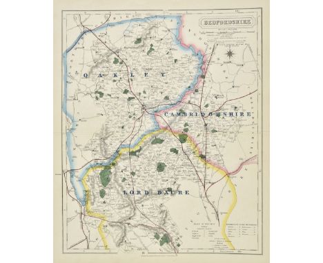 Walker (J &amp; C). Twenty 'Fox Hunting' maps, circa 1870, twenty engraved maps with contemporary outline colouring, some dup