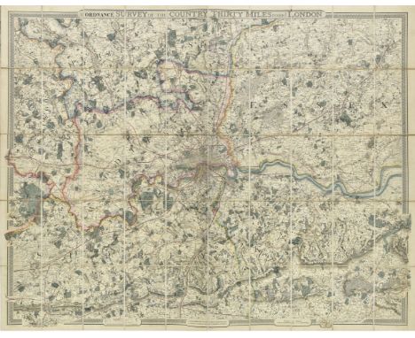 London. Froggett (John Walter), From the Ordnance Survey of the Country Thirty Miles round London, published G. F. Cruchley, 