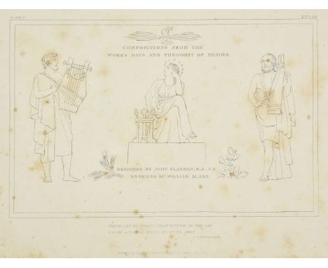 Flaxman (John). [The Odyssey of Homer engraved from the compositions of John Flaxman] &amp; The Iliad of Homer, engraved from