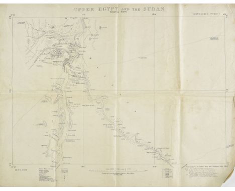 * Omdurman 1898. A set of 4 maps used by Lt. Horace Hood during the Battle of Omdurman, comprising 4 linen maps supplied by t