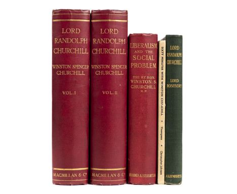 Churchill (Winston Spencer). Lord Randolph Churchill, 2 volumes, 1st edition, Macmillan &amp; Co., 1906, photogravure frontis