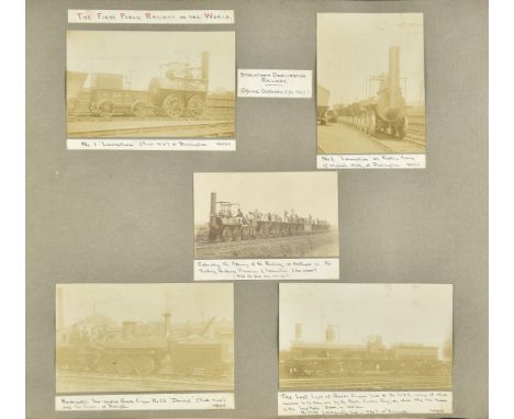 * Railway photographs. Railway Centenary 1825-1925 souvenir photograph album, an interesting album containing approximately 5