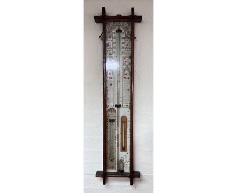An Admiral Fitzroy barometer, areas of damage and wear. 90 x 25.5cm