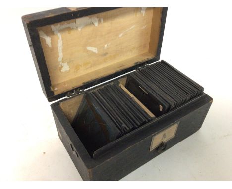 Collection of vintage magic lantern slides of gypsy/ gypsies caravans etc Circa 1910. Postage category D