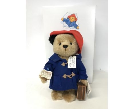 Boxed Steiff Paddington bear with tags, 33cm tall. Postage cat C