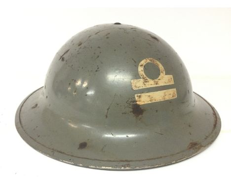 WW2 Canadian Naval Helmet. Maker: Aluminium Goods Co. Toronto. Dated 1941. Postage cat C