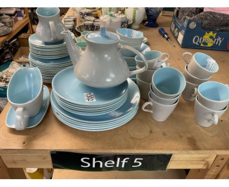 A Poole pottery dinner and tea set. Shipping category C.