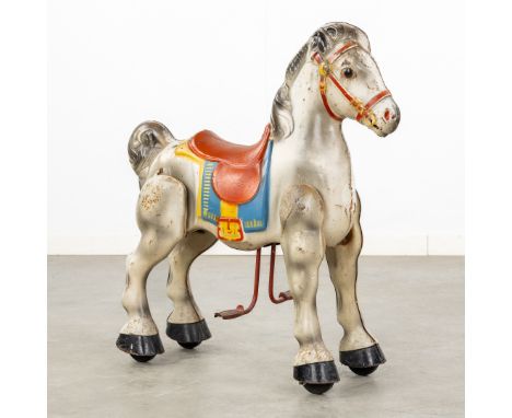 Mobo Toys, Bronco, a Ride-On Horse. England, circa 1950s.Patinated metal.Marked 'Mobo' (on the pedals) and 'Made in England'.