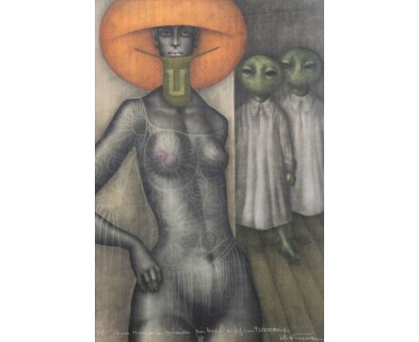 Jef Van Tuerenhout (1926-2006) 'The Visitors', serigraph on canvas, hors commerce.Serigraph on canvas.Signed lower right.Numb