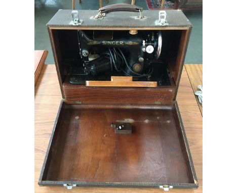Singe Sewing machine in carry case with instruction manual, No. EF938474 