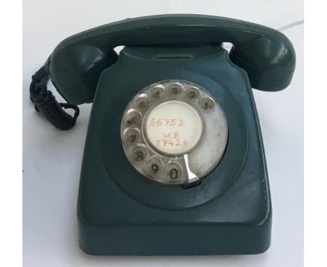 A vintage rotary dial telephone, number 746F SPK 72/1 