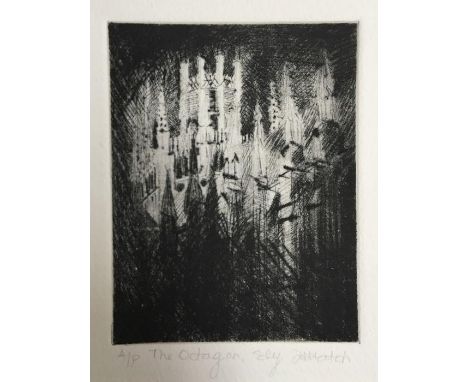 Simon Burder, St Enodoc from Bray Hill, Lithograph, numbered 2/24 and signed in pencil lower right, 9.5x12.5cm, together with