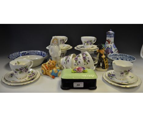 Ceramics - a Duchess bone china Tivoli pattern tea service; a Mason iron stone china bottle vase and cover; etc