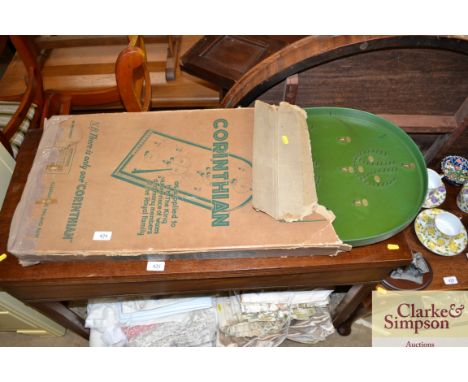 A Corinthian bagatelle board with original box AF