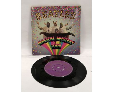 Beatles Magical Mystery Tour double EP (no lyric sheet), Sold In The UK text, mono and Elvis Presley Paralyzed on UK HMV gold