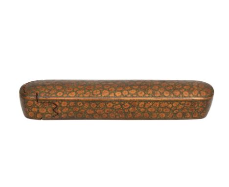 A LACQUERED AND GILT PAPIER-MÂCHÉ KASHMIRI PEN CASE AN EYE FOR DETAIL: PROPERTY FROM A PRIVATE ESTATE IN NORTHERN LONDON   Po