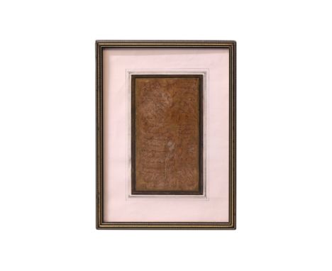 A LOOSE MURAQQA' ALBUM PAGE OF SHIKASTEH NASTA'LIQ CALLIGRAPHY Zand Iran, dated 1153 AH (1740 AD)Persian manuscript on paper,