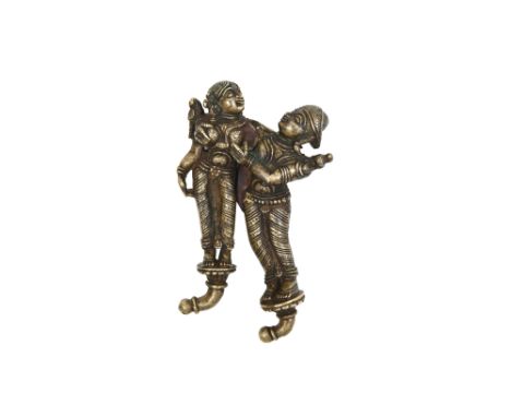 AN INDIAN BRASS EROTIC NUTCRACKER AN EYE FOR DETAIL: PROPERTY FROM A PRIVATE ESTATE IN NORTHERN LONDON Possibly Tamil Nadu, S