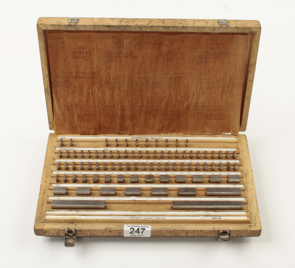 A set of engineers imperial slip gauges by COVENTRY GAUGE Co G+