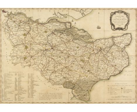 * Kent. A Compleat Map of the County of Kent, taken from a late actual Survey and accurately corrected to the present Year, 1