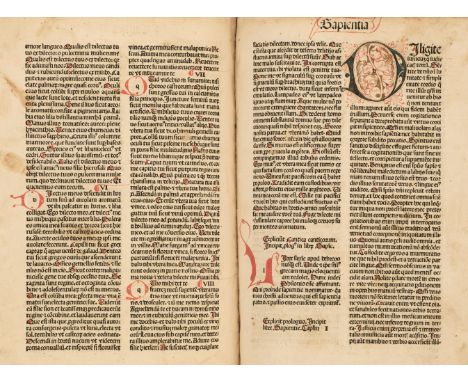 Bible [Latin]. Incipit epistola beati Hieronymi ad Paulinum presbyterii de omnibus divine historie libris, [Speyer: Peter Dra