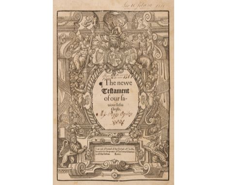 Bible [English]. [The Holie Bible conteynyng the Olde Testament and the Newe, London: R. Jugge, 1568], lacking general title 