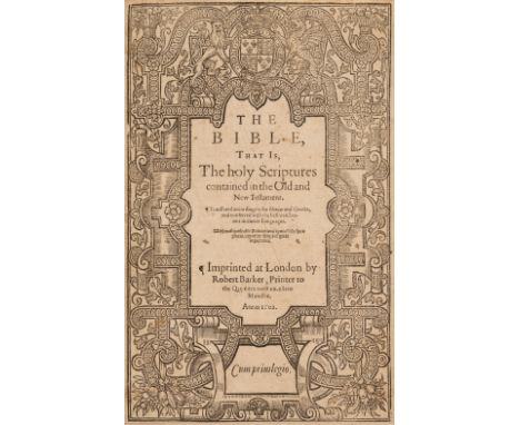 Bible [English]. The Bible, that is, The holy Scriptures contained in the Old and New Testament. Translated according to the 