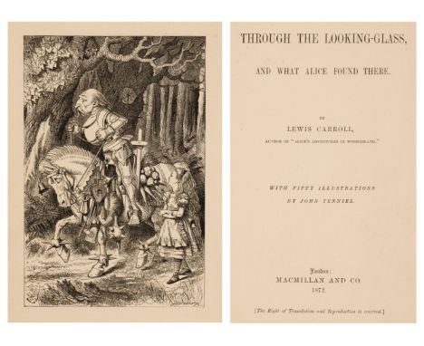 Dodgson (Charles Lutwidge, 'Lewis Carroll'). Through the Looking-Glass, and What Alice Found There, 1st edition, 1st issue, L