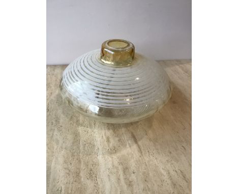 A glass mid century ceiling light with others 