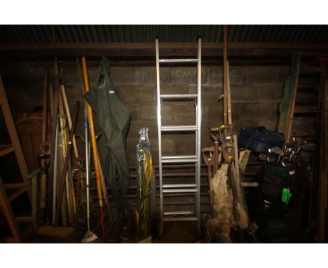 An Abru 3-way domestic combination ladder