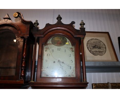 An oak cased grandfather clock, AF