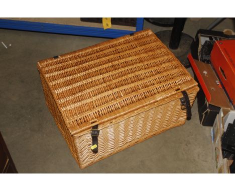 A wicker hamper 