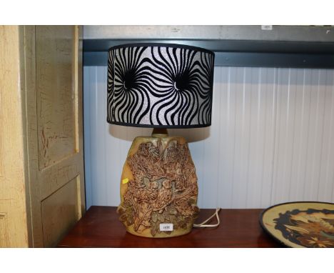 A Bernard Rooke, table lamp and shade