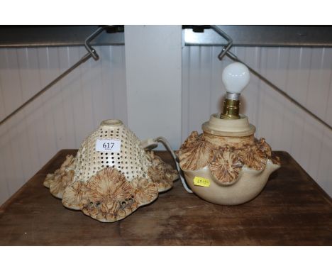 A Bernard Rooke, table lamp and shade