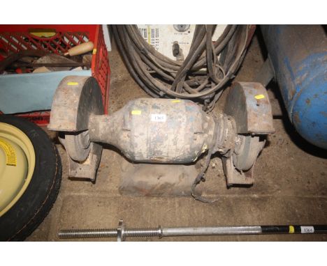 A large dual wheel bench top grinder, for spares or repair