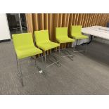 (4qty) Andreu World Lineal Comfort Stools Lime Green