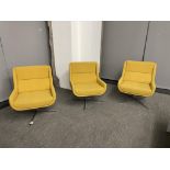 (3qty) Naughtone Hush Low Lounge Chair Yellow