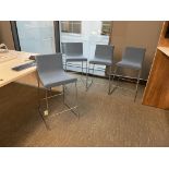 (4qty) Andreu World Lineal Comfort Stools Blue