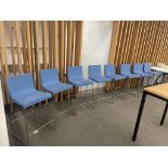 (8qty) Andreu World Lineal Comfort Stools Blue