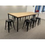 (8qty) Tolix Counter Stools & OHIO Table