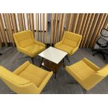 (4qty) Naughtone Hush Low Lounge Chair Yellow