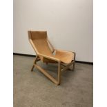 Blu Dot Leather Sling Toro Lounge Chair