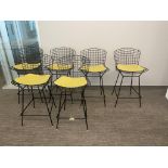 (6qty) Knoll Bertoia Stools Black