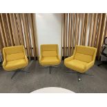 (3qty) Naughtone Hush Low Lounge Chair Yellow