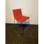 (5qty) Andreu World Lineal Comfort Stools Red