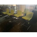 (5qty) Andreu World Lineal Comfort Stools Lime Green