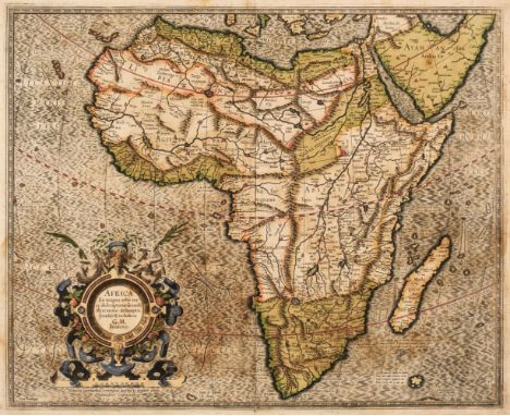 Africa. Mercator (Gerard &amp; Hondius Henricus), Africa Ex Magna Orbis Terre descriptione Gerardi Mercatoris Desumpta Studio